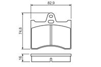 Колодки тормозные дисковые задние 0986463890 от фирмы BOSCH