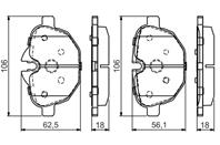 Колодки тормозные задние дисковые к-кт 5-СЕРИЯ F10/F11 (2009>)