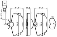 0 986 494 051_=767 01=778 001-SX !колодки дисковые з. VW T4 2.5/2.4D 99-03