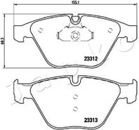 Тормозные колодки передние bmw e60 530d/e65 730d выс. 68,3мм/толщ 20,3мм.,диск 324мм