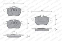 Колодки тормозные дисковые передние OPEL Calibra A, Vectra B, SAAB 900 II,9-3,9-5