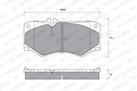 Комплект тормозных колодок, дисковый тормоз