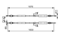 Трос ручного тормоза