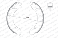 Колодки тормозные GAZ, GAZELLE барабанные задние (компл.-4 шт.) /4/