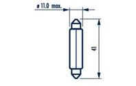 Лампа 24V C10W SV8.5-8 41мм двухцокольная NARVA