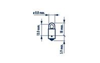 Лампа T2W 12V 2W min10