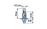 Лампа 12v h1 55w +50% p14.5s бокс (2шт.) range power narva