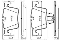 Тормозные дисковые колодки 0986494487 от компании BOSCH