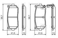 Колодки тормозные дисковые 0986424693 от производителя BOSCH