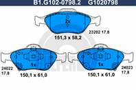Колодки торм.пер.