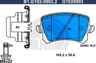 Колодки торм.зад.