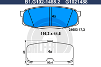 Колодки торм.зад.