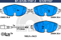 Колодки торм.пер.