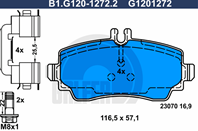 Колодки торм.пер.
