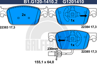 Колодки тормозные дисковые /комплект 4 шт/