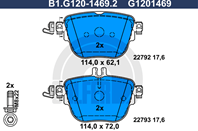 Колодки торм. задн.