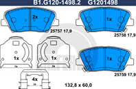 Колодки тормозные дисковые /комплект 4 шт/