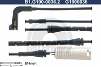 Датчик износа пер.колодок BMW 7 E65, E66 830мм