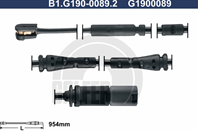 Датчик износа торм.колодок пер. L [954mm]