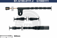 Датчик износа торм.колодок пер L [945mm]