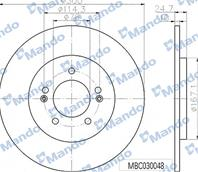 Диск тормозной HYUNDAI i40 (11-) задний (R17) (1шт.) MANDO