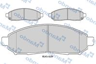 Колодки тормозные NISSAN Pathfinder,Navara (2.5 CDI) R16 передние (4шт.) MANDO