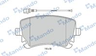 Колодки тормозные VW T4 AUDI S4,S6,A8 (02-) задние (4шт.) MANDO