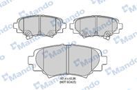 Колодки тормозные MAZDA 3 (13-) (2.0) задние (4шт.) MANDO