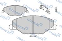 Колодки тормозные VW Polo Sedan (11-) передние (4шт.) MANDO