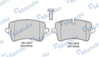 Колодки тормозные AUDI A4,A5 (08-) задние (4шт.) MANDO