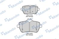 Колодки тормозные MERCEDES SL (R231) (12-) задние (4шт.) MANDO