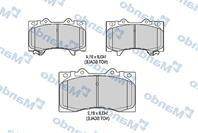 Колодки тормозные NISSAN Patrol (Y62) (10-) передние (4шт.) MANDO