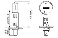 H1 12V- 55W (P14 5s) (+120% света) Gigalight Plus 120