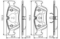 0 986 495 060_колодки дисковые п.! BMW E46 1.6i-2