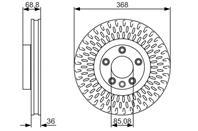 Диск тормозной VOLKSWAGEN TOUAREG/PORSCHE CAYENNE передний вент.D=368мм