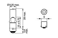 1 987 301 035_лампа! (H6W) 12V 6W BAX9s галогенная для стоян.огней и поворотнико