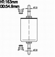 Fs618j фильтр топливный.opel astra/corsa/omega/vectra1.2i-3.0 93