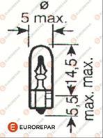 ЛАМПА НАКАЛИВАНИЯ W1.2W 12V