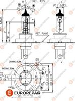ЛАМПА НАКАЛИВАНИЯ H4 60/55W 12V