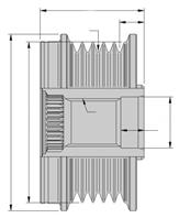Шкив генератора AUDI A3 [8P1] (2003- 2013)/VW AMAROK (2010&gt)