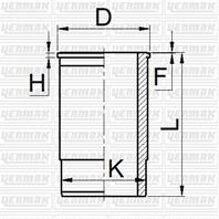 106,5 mm. Гильза  K=115,71 L=197 H=6,8 D=126
