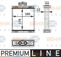 Радиатор отопителя vag fabia 1 2-2 0l 08/99-&gt 6q0819031