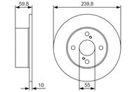 0986479t96 bosch диск тормозной задний
