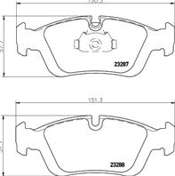 Колодки тормозные BMW E36/E46/Z3 E36/Z4 E85 98&gt передние