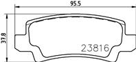Колодки тормозные TOYOTA COROLLA (E12) 02&gt06 с датчиком задние