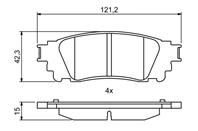 Колодки торм диск к-т задн LEXUS NX 2014 &gt&gt