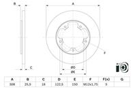 Диск тормозной FORD T. TRANSIT 2,0-2,2 TDCI 13-