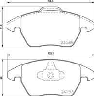 Колодки тормозные CITROEN C4/PEUGEOT 207/307/308 1.6-2.0 передние