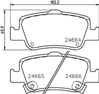 Колодки тормозные toyota auris/yaris 1.0/1.4vvt-i/2.2d 06&gt задние