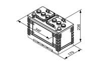 Аккумулятор T3 12V 110Ah 680A 347х173х234 Полярность 0 Клеммы 1 Крепление B03